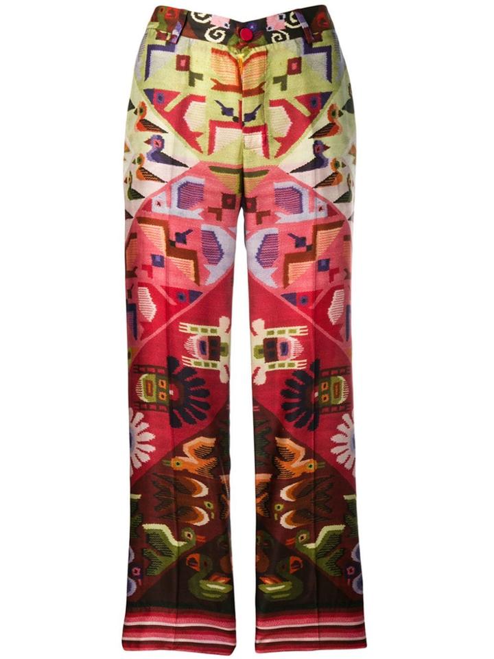 F.r.s For Restless Sleepers Aztec Printed Trousers - Red