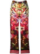F.r.s For Restless Sleepers Aztec Printed Trousers - Red