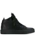 Giuseppe Zanotti Design Kriss Mid-top Sneakers, Men's, Size: 45, Black, Leather/rubber