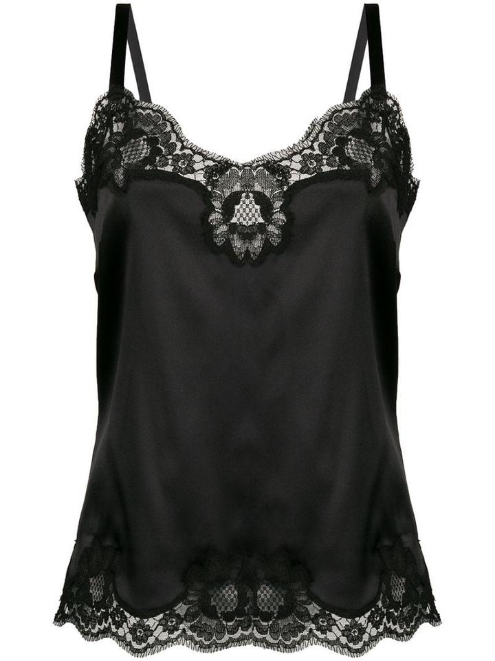 Dolce & Gabbana Lace Trim Camisole - Black