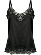Dolce & Gabbana Lace Trim Camisole - Black