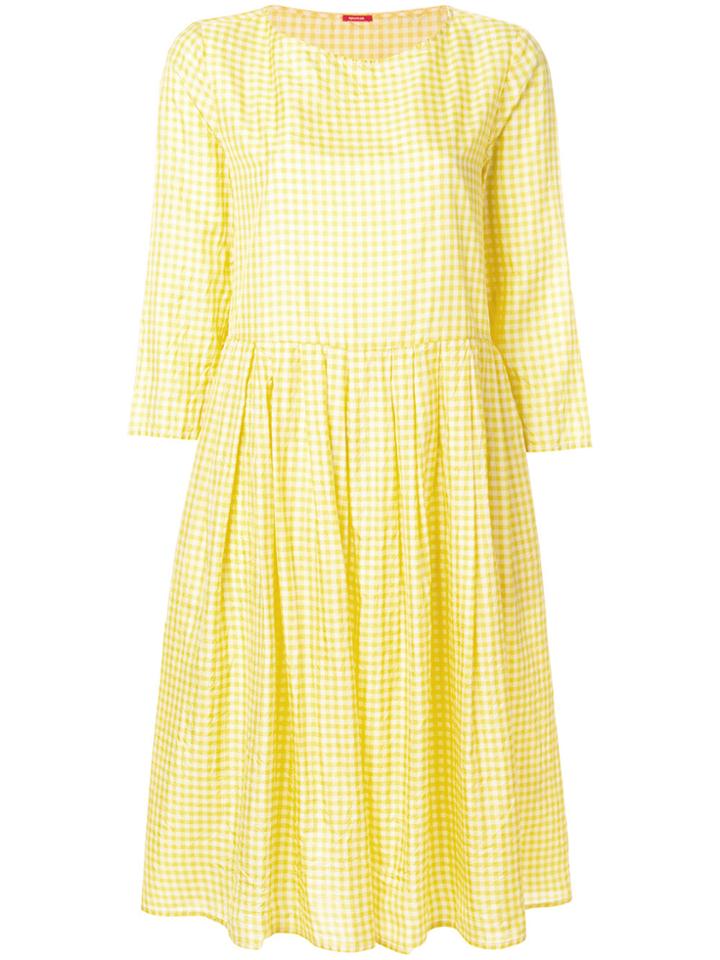Apuntob Gingham-print Dress - Yellow & Orange