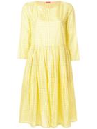 Apuntob Gingham-print Dress - Yellow & Orange