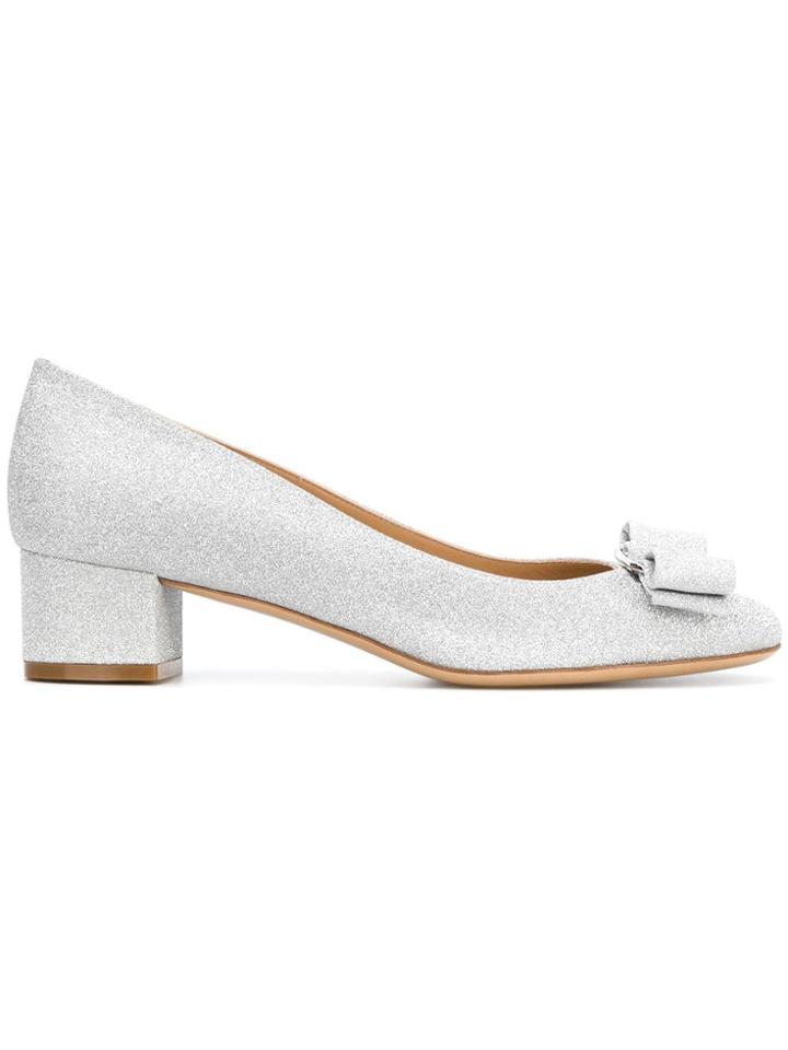 Salvatore Ferragamo Vara Bow Pumps - Metallic