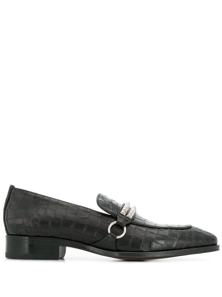Giuseppe Zanotti Embossed Angeles Loafers - Black