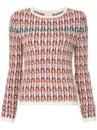 Barrie Mini Boxer Boy Cashmere Round Neck Pullover - Red