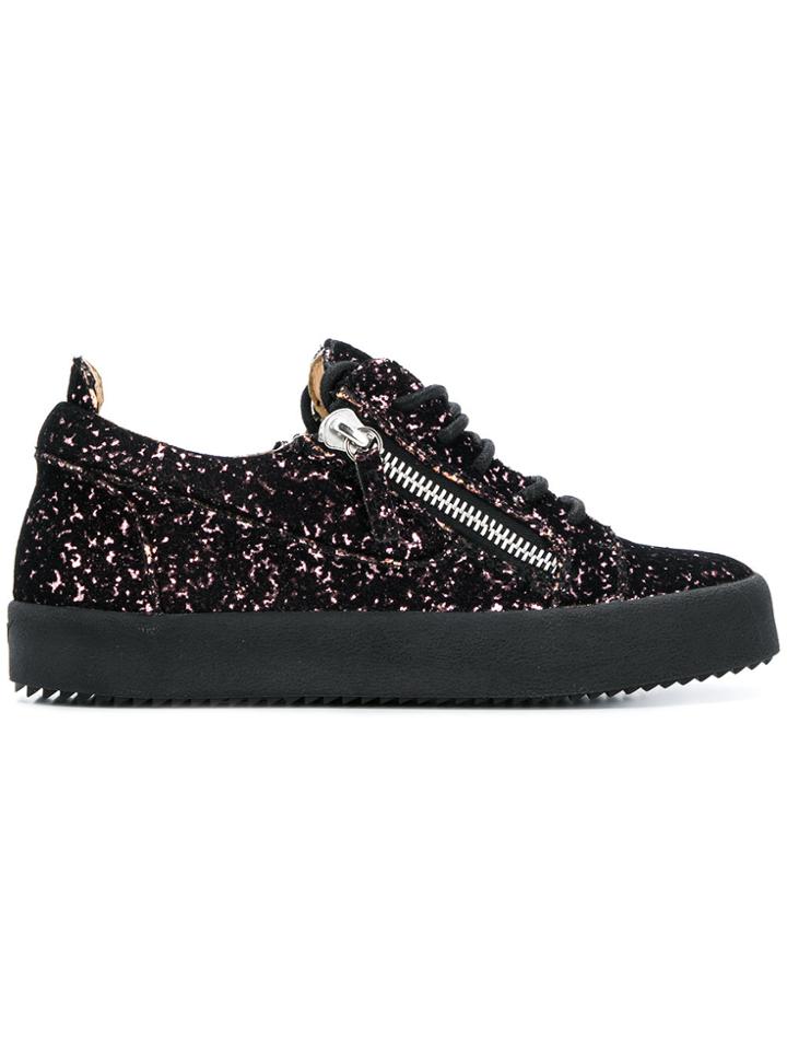 Giuseppe Zanotti Design Gail Glittered Sneakers - Black