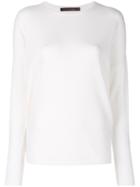Incentive! Cashmere Semi-sheer Jumper - White