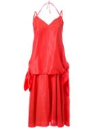 G.v.g.v. Glossy Camisole Dress, Women's, Size: 36, Red, Cotton/nylon