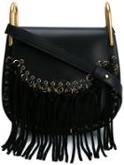 Chloé Small 'hudson' Fringed Shoulder Bag, Women's, Black