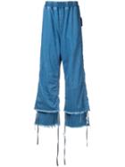 Strateas Carlucci - Veil Macro Trousers - Men - Cotton - Xs, Blue, Cotton