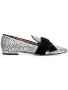 Emanuela Caruso Glitter Loafers - Silver