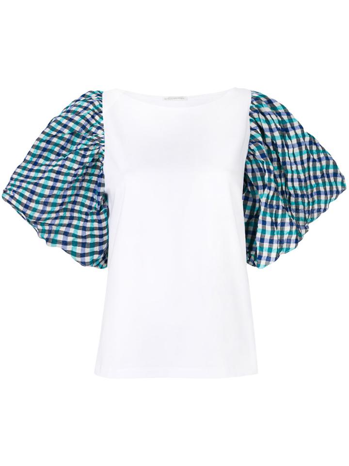 Stefano Mortari Checked Sleeve T-shirt - White