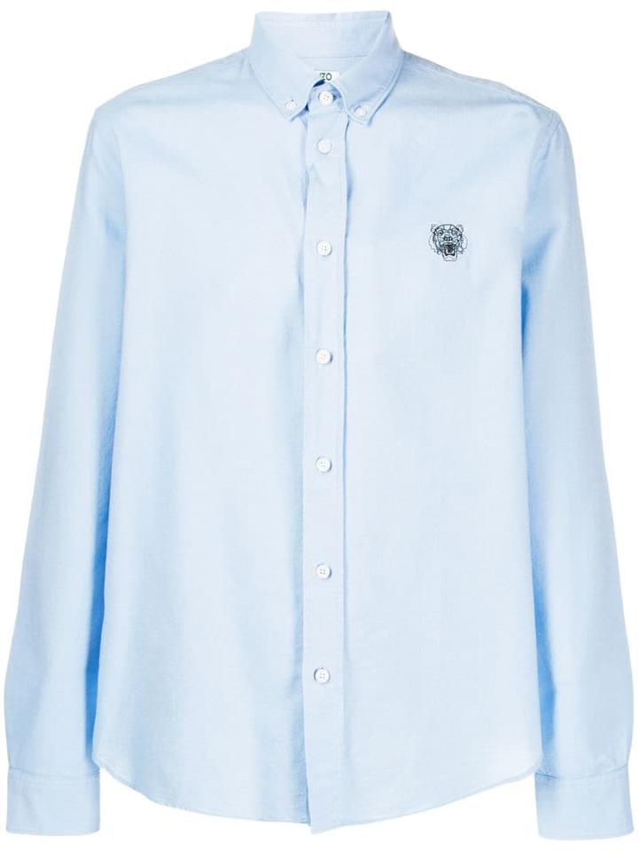 Kenzo Tiger Button Down Shirt - Blue