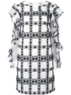 Giamba Ruffled Sleeves Dress, Women's, Size: 42, Black, Cotton/polyester