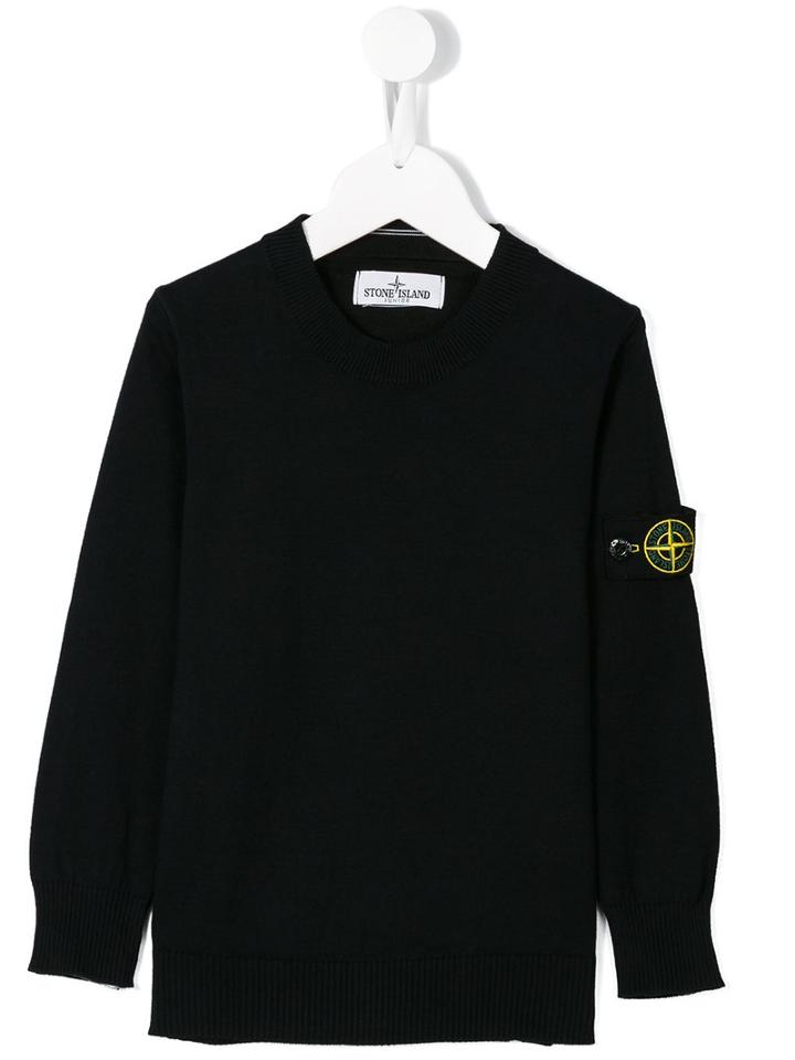 Stone Island Kids Crew Neck Sweatshirt, Toddler Boy's, Size: 2 Yrs, Blue