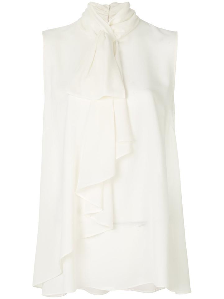 Alexander Mcqueen - Frill Blouse - Women - Silk - 42, White, Silk