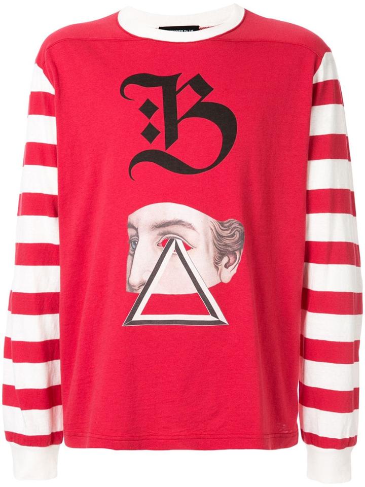 Undercover Striped Print Sweater - Red