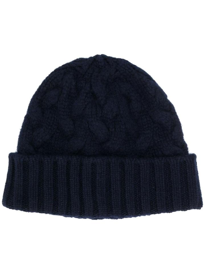 Woolrich Turned-up Brim Beanie - Blue