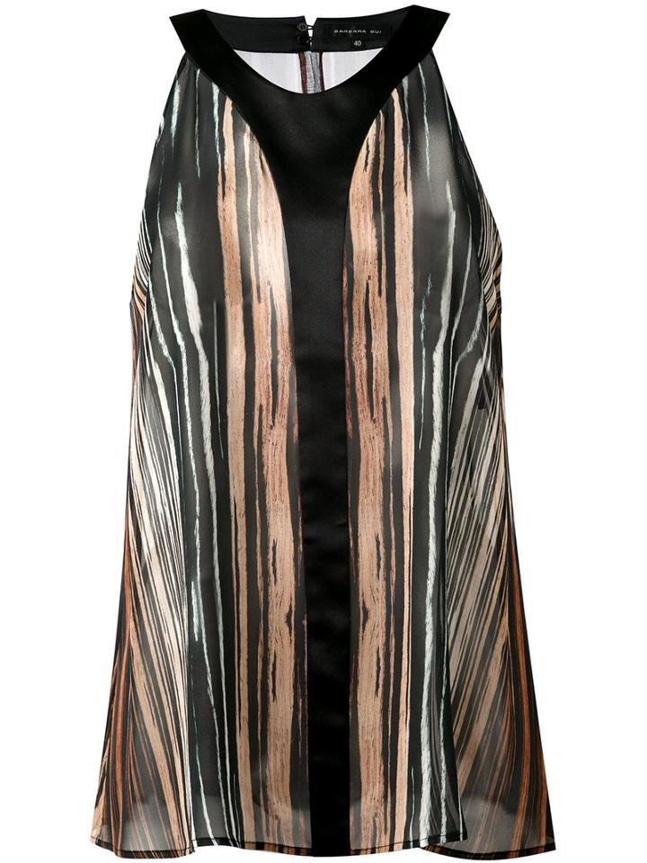 Barbara Bui Striped Sheer Tank, Women's, Size: 40, Silk