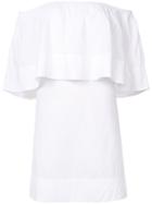 Apiece Apart - Off-shoulder Ruffle Dress - Women - Cotton - 8, White, Cotton