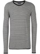 Laneus Striped Jumper, Men's, Size: Medium, Black, Viscose/cashmere/polyamide