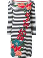 Tory Burch Floral Print Striped Dress