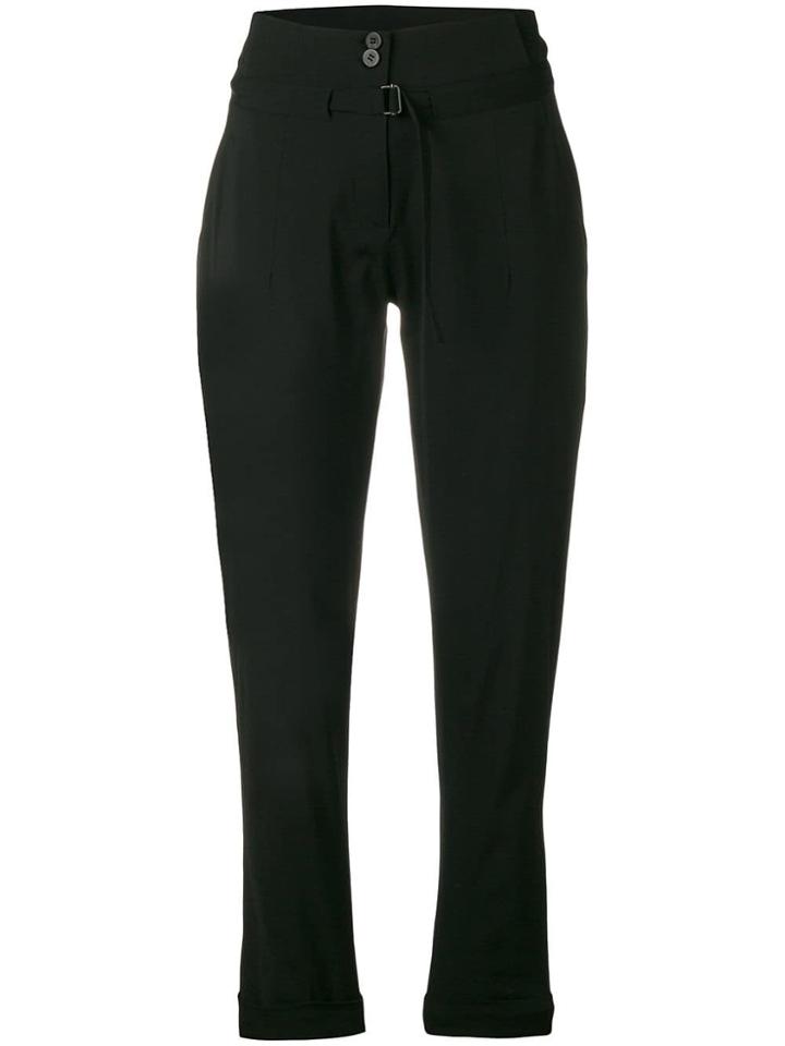 Isabel Benenato Straight Cut Trousers - Black