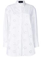Simone Rocha Pearl Embellished Lace Shirt - White