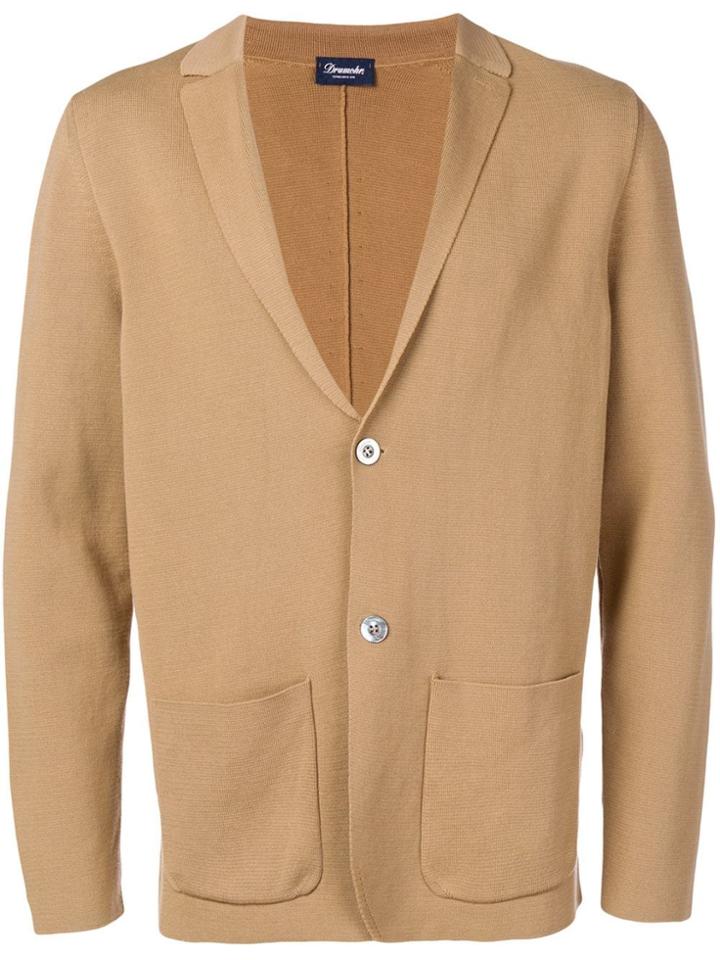 Drumohr Knitted Blazer Jacket - Neutrals