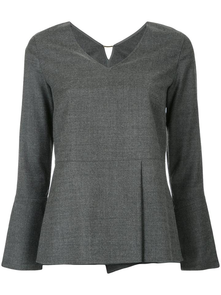 Alexander Mcqueen Bow Tie Wrap Style Blouse - Black
