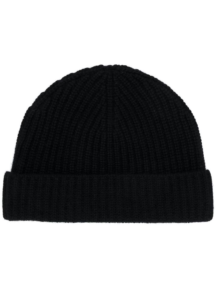 Aspesi Knitted Beanie Hat - Black