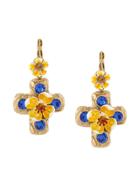 Dolce & Gabbana Floral Drop Earrings - Gold