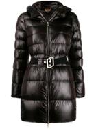 Liu Jo Zip-front Belted Puffer Jacket - Black