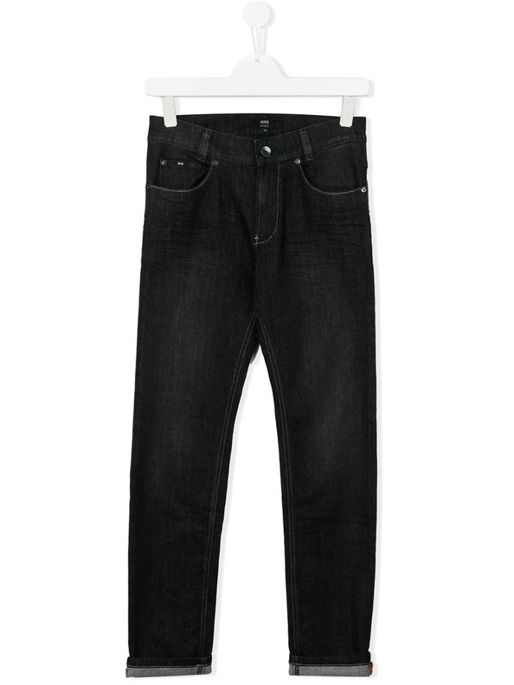 Boss Kids Slim Fit Jeans, Boy's, Size: 16 Yrs, Black