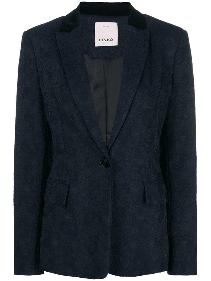 Pinko Signum Floral Jacquard Blazer - Blue