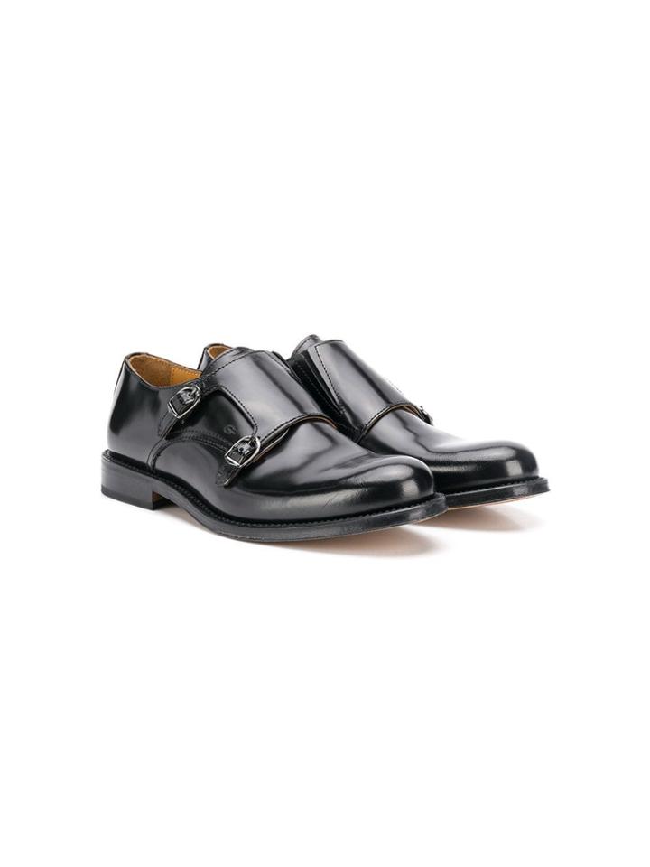Gallucci Kids Monk Strap Shoes - Black
