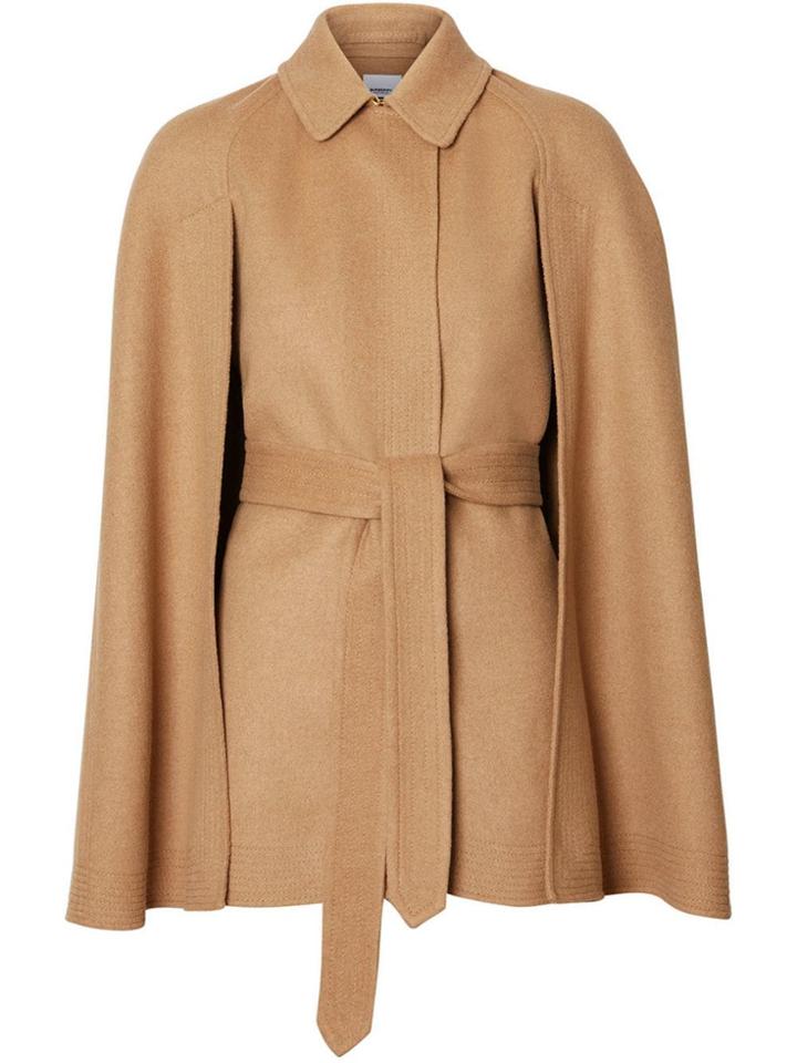 Burberry Tie-waist Cape Coat - Brown