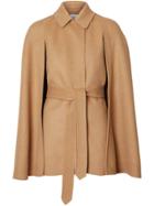 Burberry Tie-waist Cape Coat - Brown