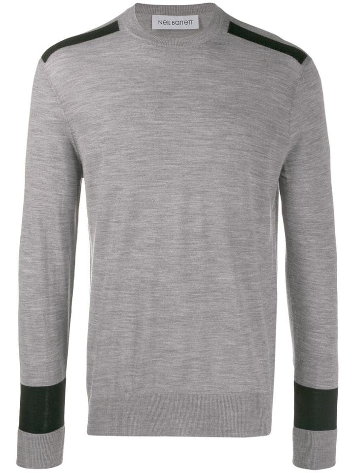 Neil Barrett Two-tone Jumper - Grey