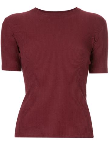 Kacey Devlin Ribbed Fit T-shirt - Red