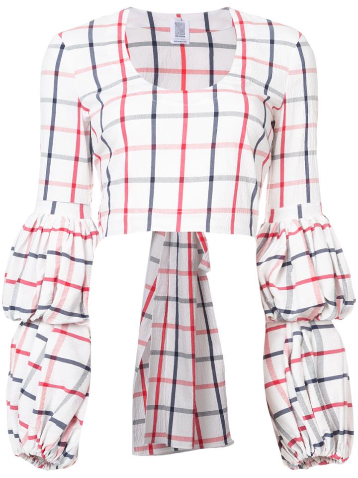Rosie Assoulin Puff Sleeve Wrap Blouse - White