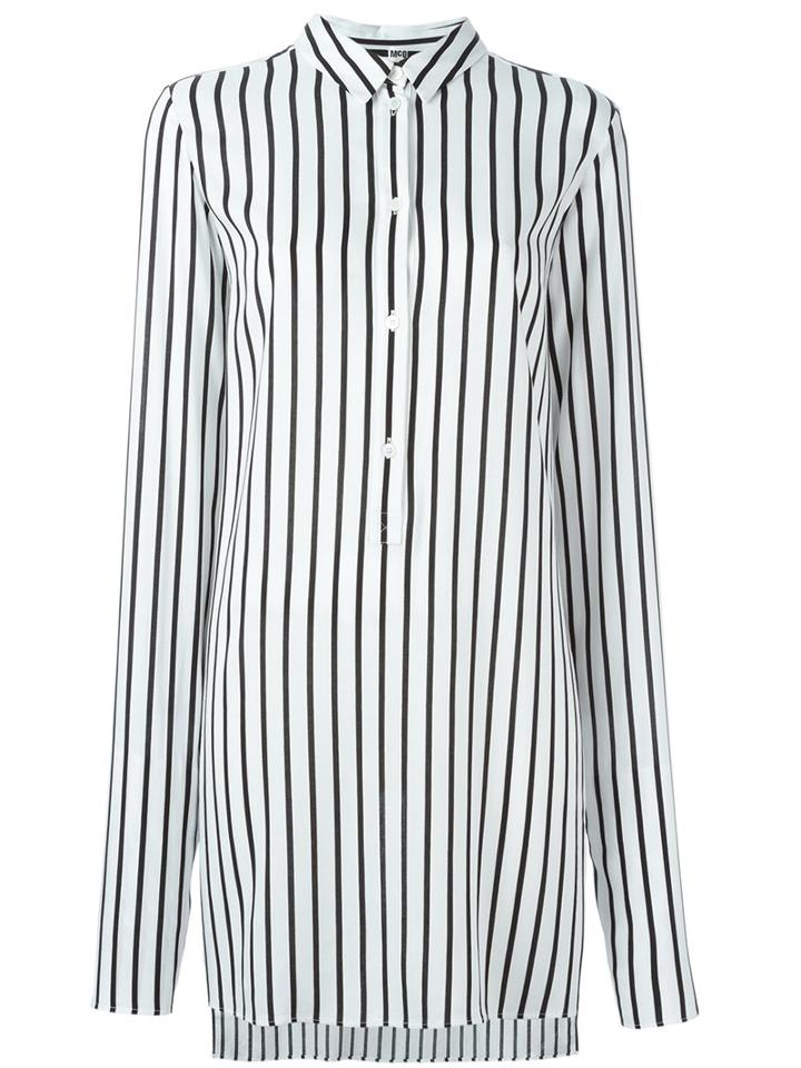 Mcq Alexander Mcqueen Striped Tunic, Women's, Size: 44, White, Viscose