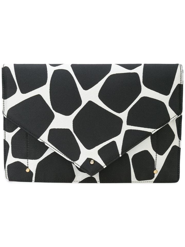 Sara Battaglia Giraffe Clutch - Black