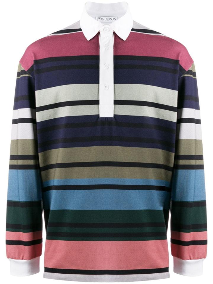 Jw Anderson Striped Rugby Jersey Polo Shirt - Multicolour