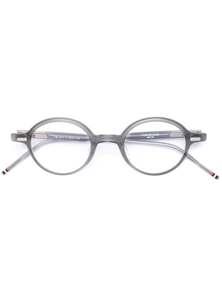 Thom Browne - Round Frame Glasses - Unisex - Acetate - One Size, Grey, Acetate