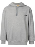 Geym Logo Print Hoodie - Grey
