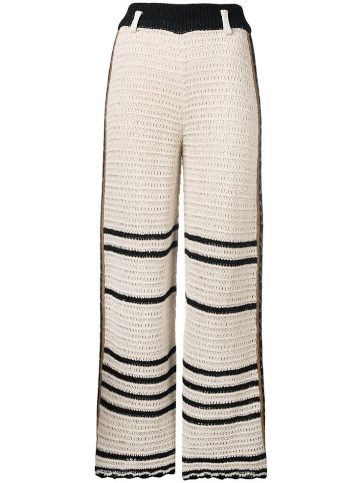 Etro Loose Knit Trousers - Neutrals