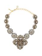 Oscar De La Renta Bold Jeweled Necklace - Metallic