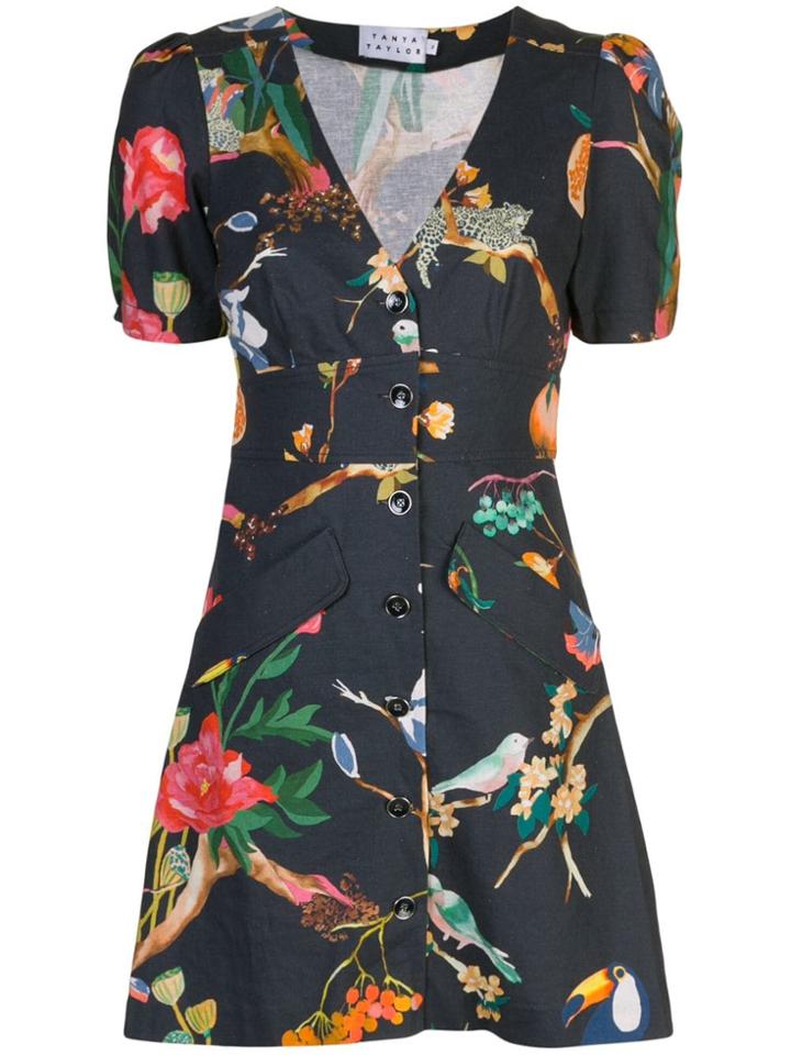Tanya Taylor Jungle Print Dress - Blue